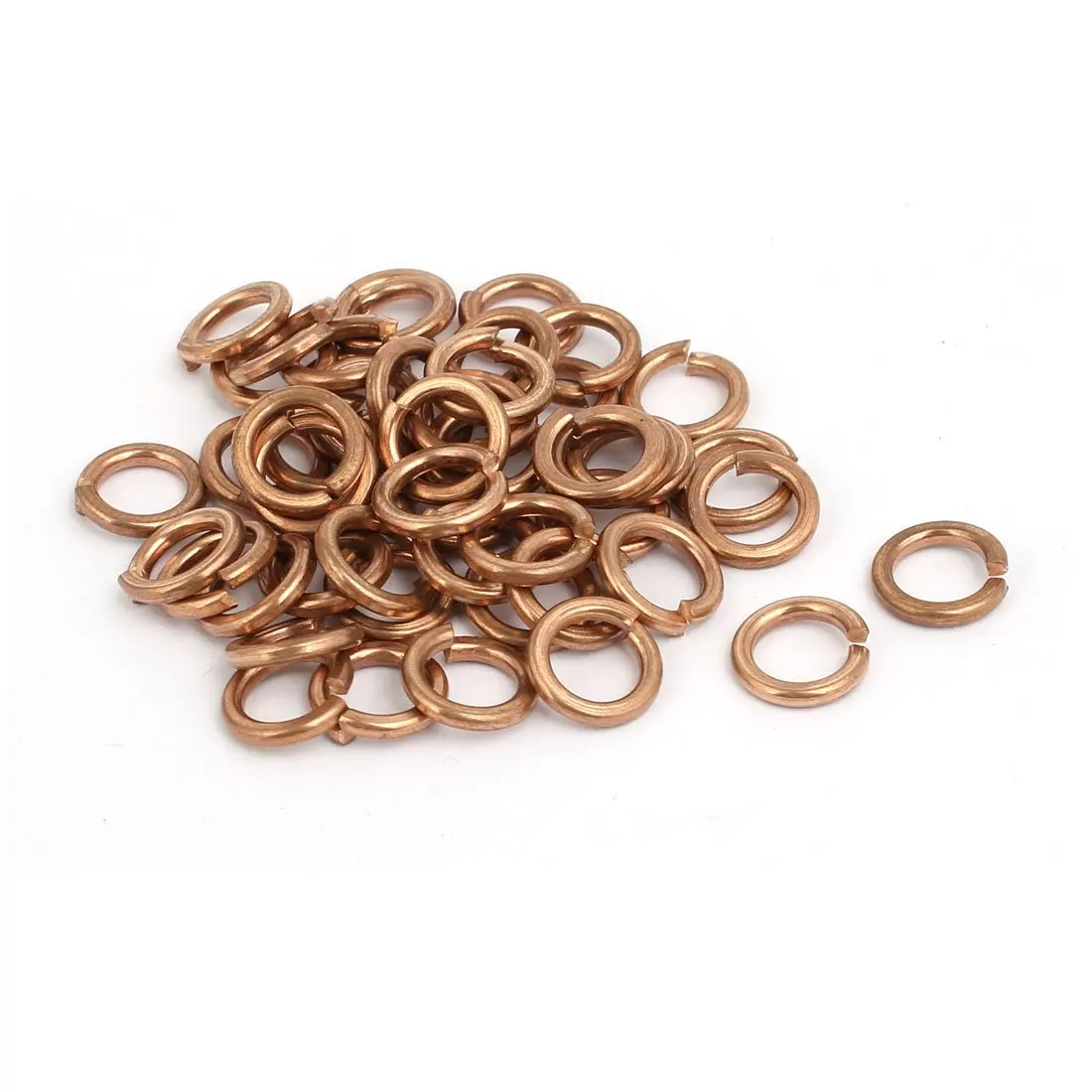 uxcell 6mm Inner Diameter Split Lock Spring Washer Gasket Copper Tone 50pcs