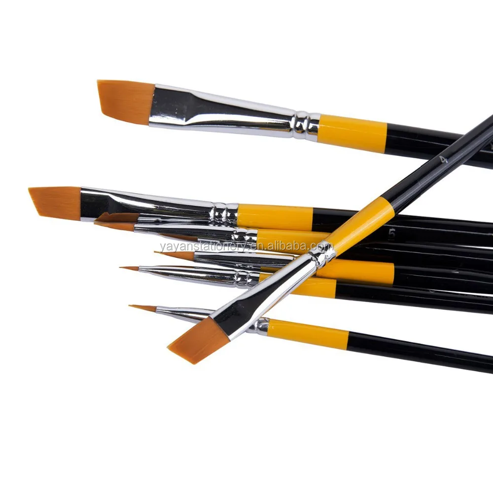 Custom Synthetic Nylon Hair Hake Watercolor And Acrylic Art Paint Brush