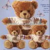 Feel good fur ends teddy bear with t-shirt fashion plush toy