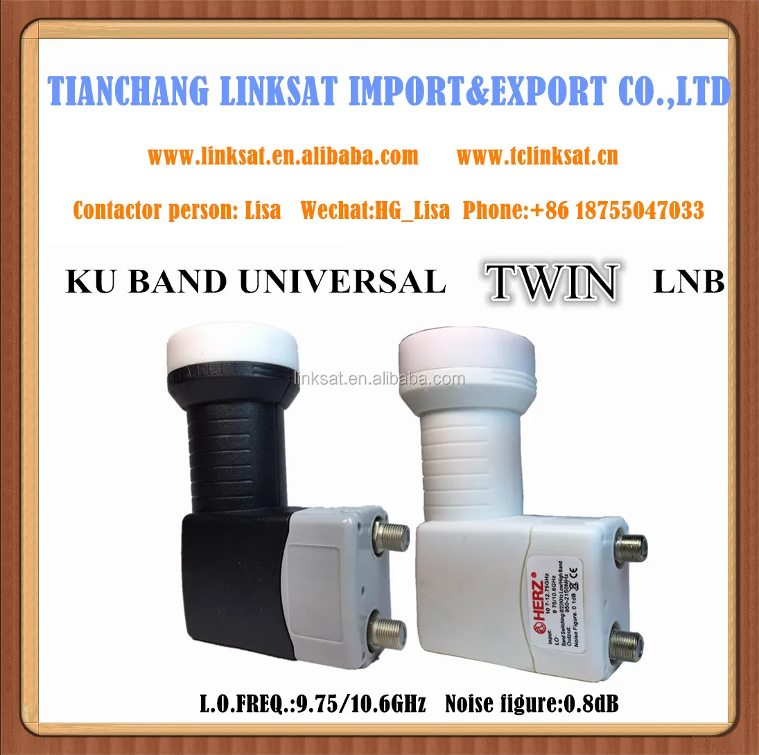 High Quality Low Price Universal Twin Ku Band Lnbf 9.75 10.6 Ghz Dual