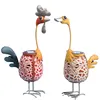 Hotsale led garden iron rooster and duck solar light