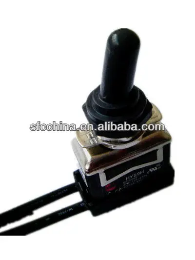 UL approved Toggle Switch with waterproof boot and 12" wire