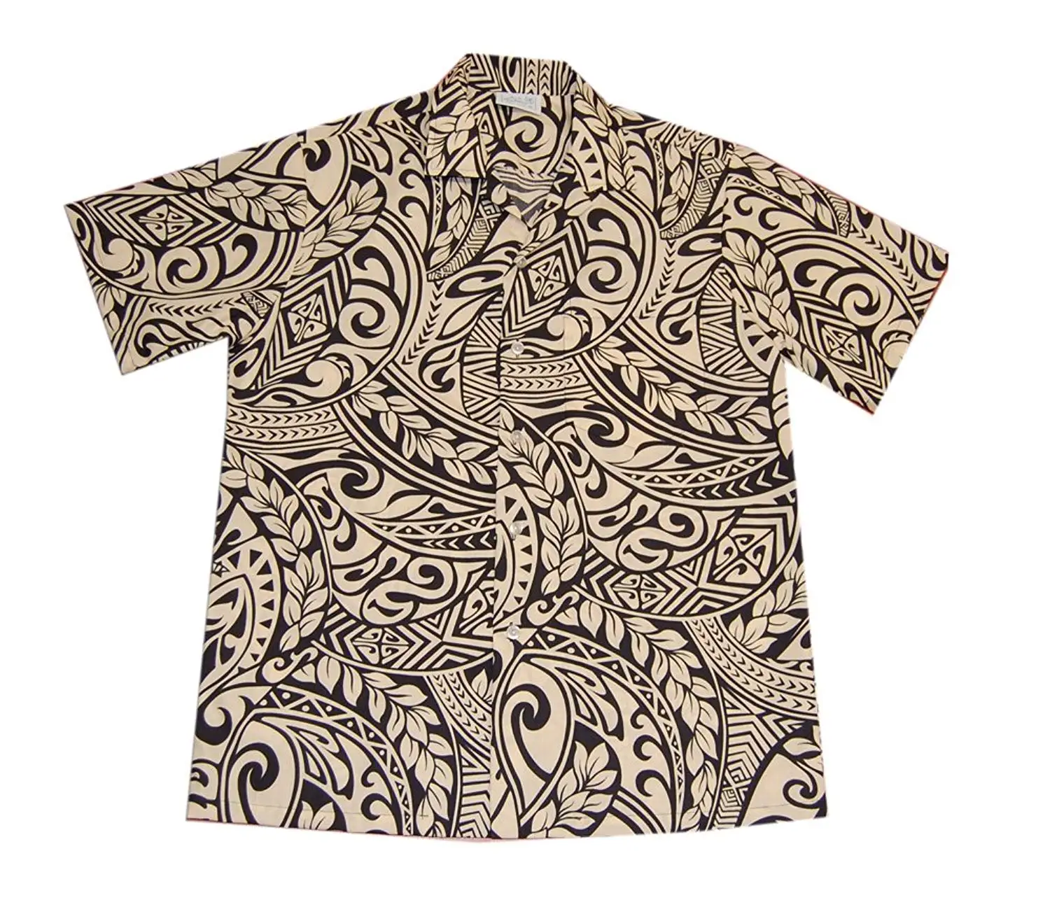 Mens Hawaiian Polyester Sunset Red Aloha Shirt Jade Fashions Inc