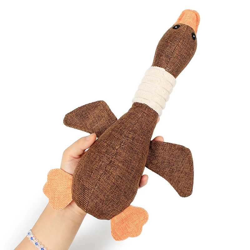 stuffed goose dog toy