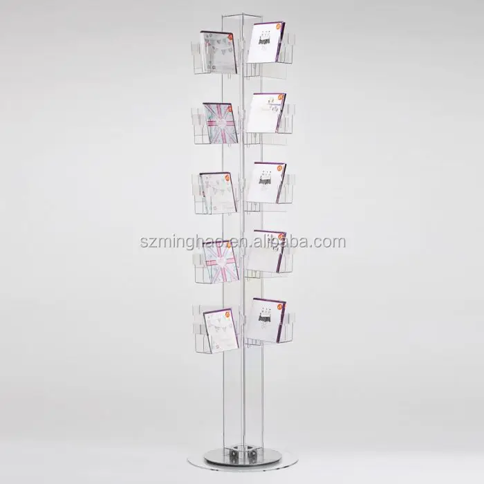 High Quality Clear Acrylic Card Rack Countertop Tabletop Brochure