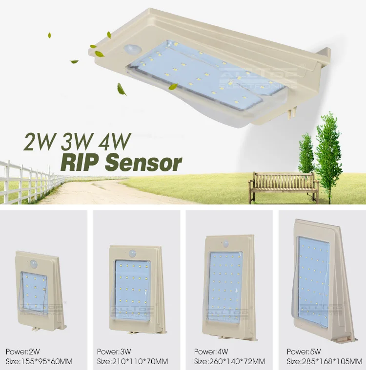 High quality IP65 Waterproof outdoor 2w 3w 4w 5w solar led wall lights