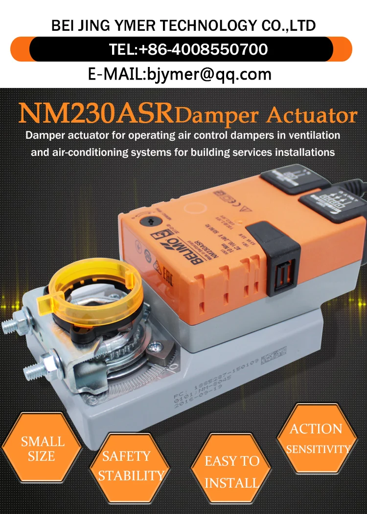 Belimo Nm230asr Damper Actuator For Operating Air Control Dampers In