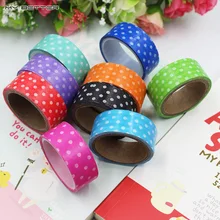 Polka Dots Masking Tape Adhesive Stationery Decorative Scotch Sticker Fita DIY Scrapbooking Tools 8 Color Random Distribution