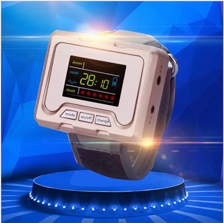 China new painless no drug no side effect physical wrist watch 6 lasers lllt 650nm laser treatment apparatus
