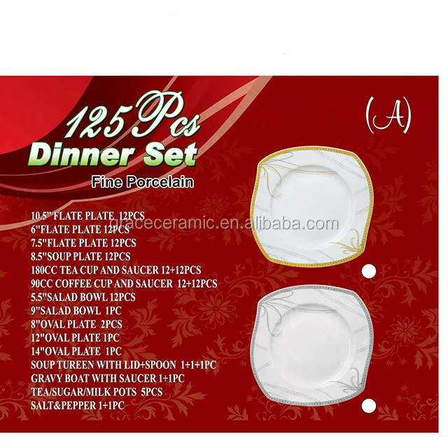 125pcs Eypty Pakistani Dinner Set Custom Design Ceramic Dinner Set For 6 People Buy Pakistani