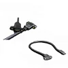 micro B Male to micro B Female panel mount cable
