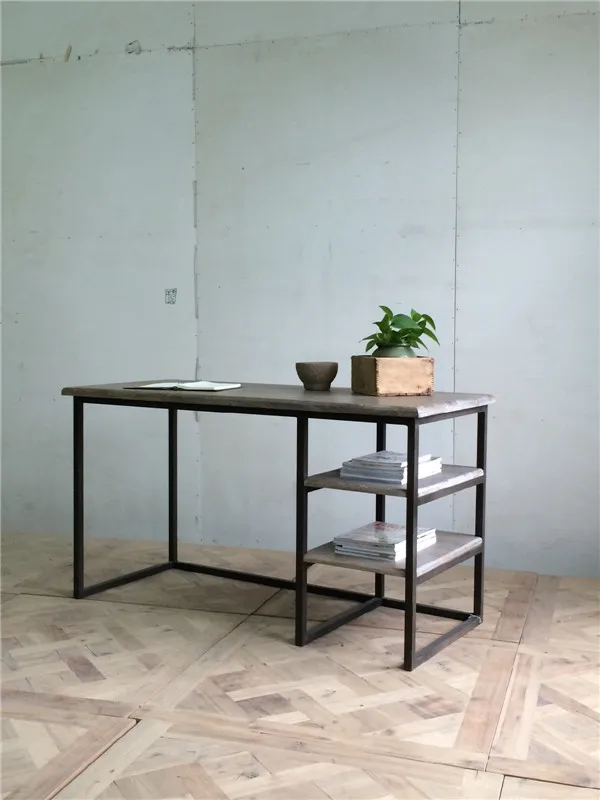 Industrial Style Principal Office Furniture Metal Wood Desk Buy Desk,Office Furniture