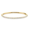 High quality cubic zirconia holiday jewelry 14k gold bangle