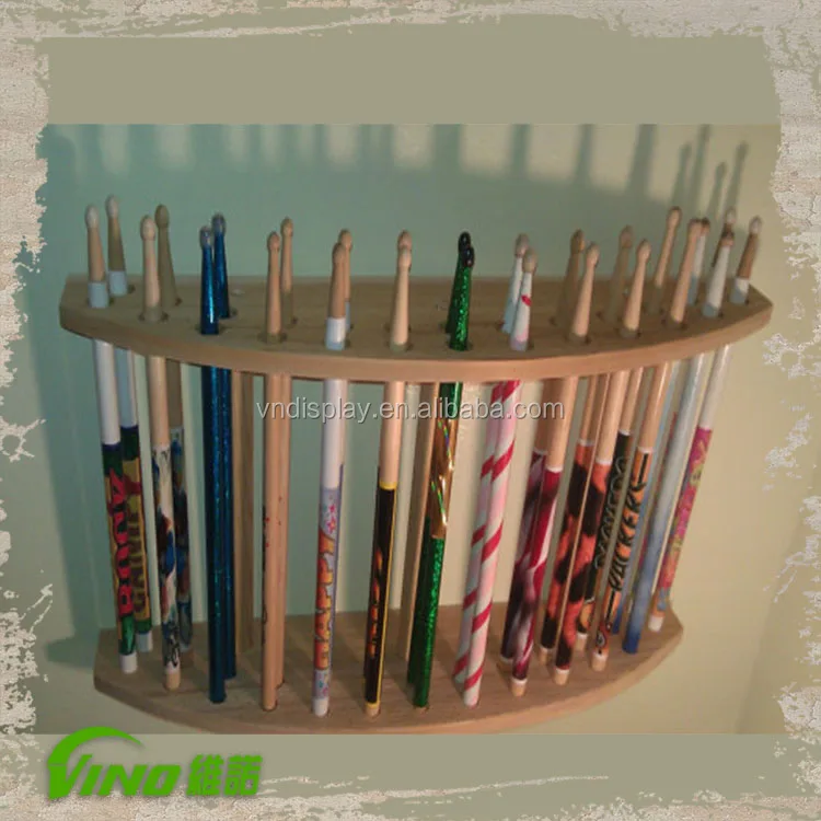Handmade Wood Music Instrument Display,Custom Drumstick Holder