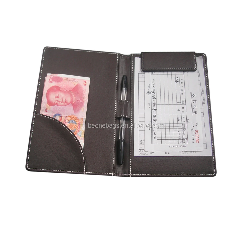 Leather Restaurant Check Holder Check Presenter Bill Folder - Buy Bill ...