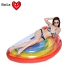 Transparent inflatable watermelon half slice pool float