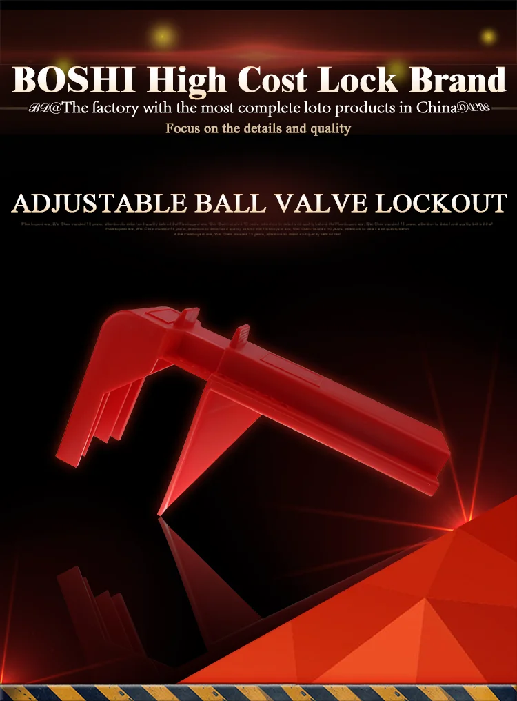 BOSHI OEM Acceptable PP Material Adjustable Safety Ball Valve Lockout