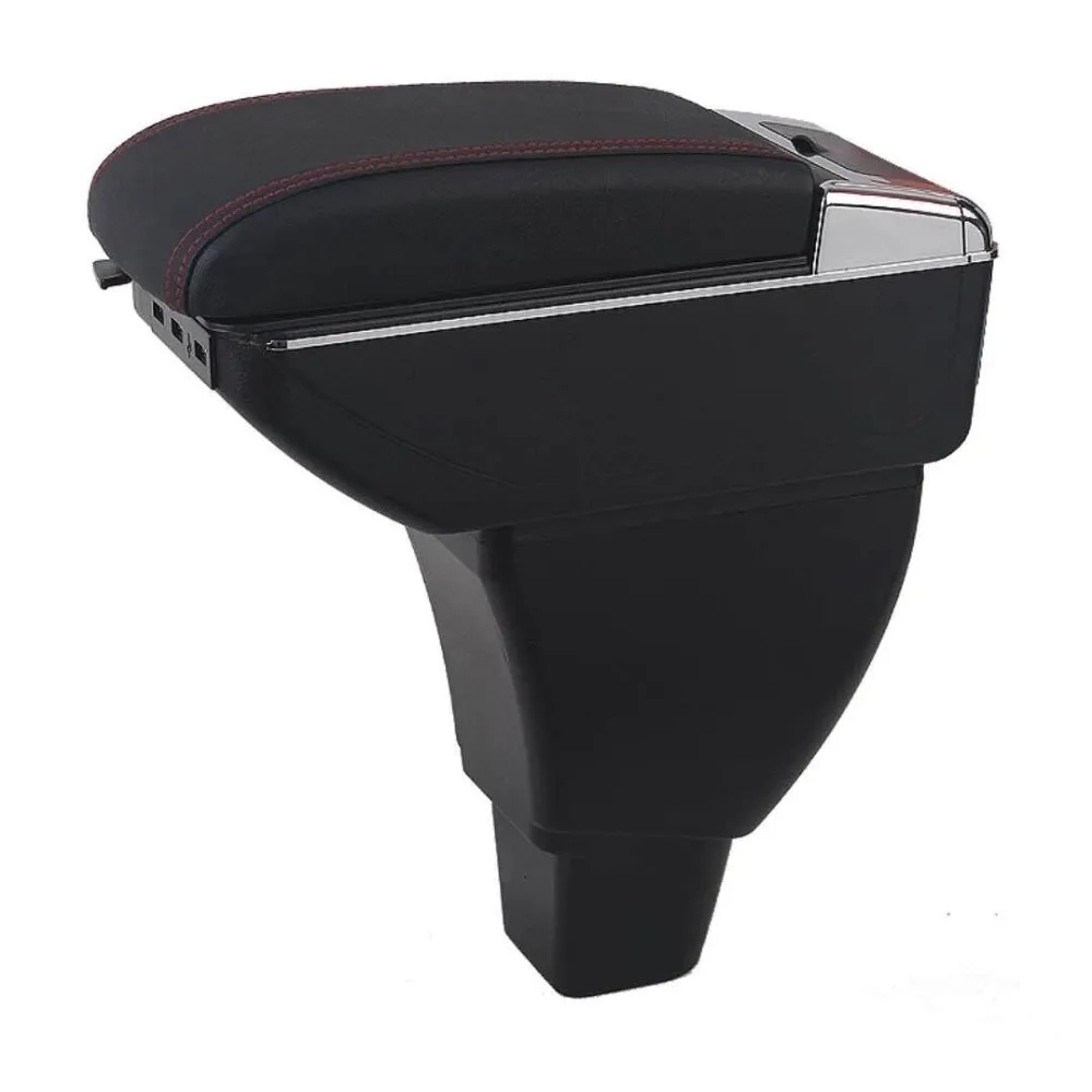 2018 New Design 7 Usb/led Pu Leather Armrest Console Box  2018 New Design 7 Usb/led Pu Leather Armrest Console Box