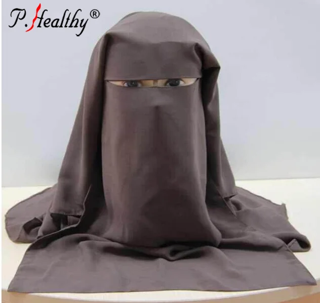 Factory Hijab Face Cover Veil Islam High Quality Chiffon Polyester Soft