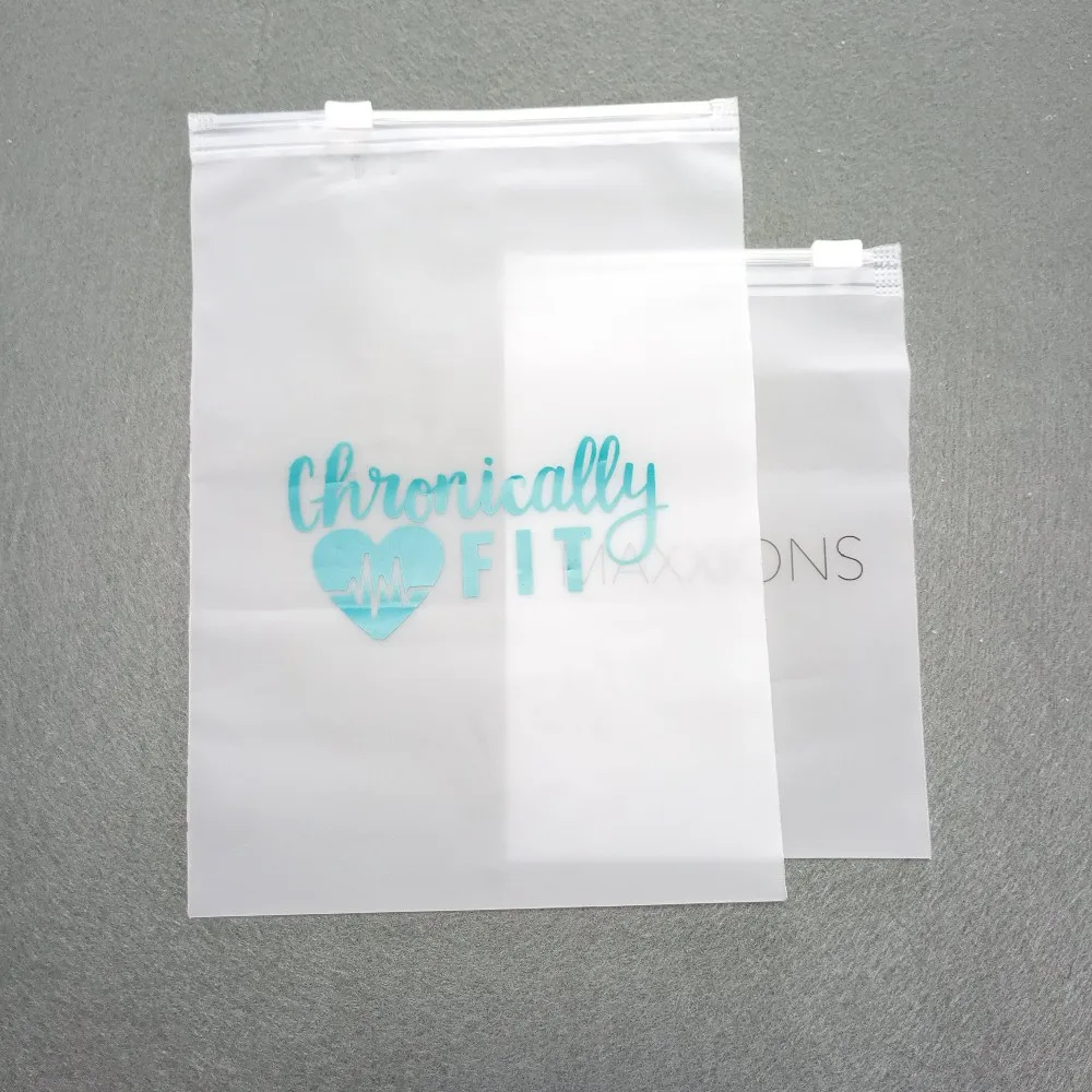 Custom Logo Matte Clear Plastic Ziplock Bag For Swimwear - Buy Sealing ...