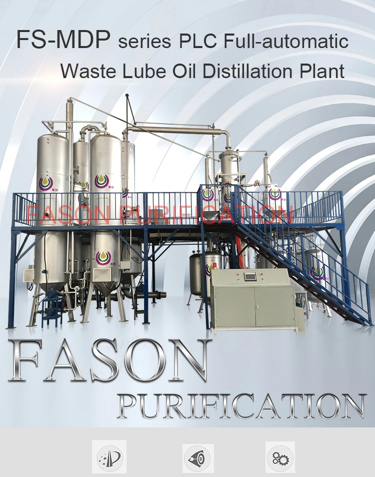 Industrial Engine Oil To Diesel Convert Distillation Refinery Equipment