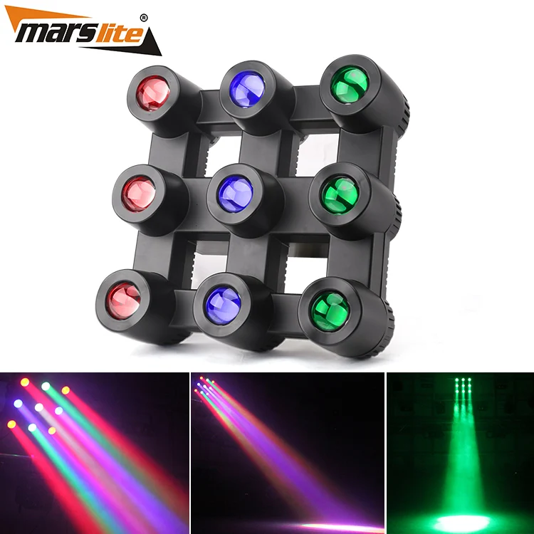 2019 New Design Dmx512 Control Rgbw 4in1 9 Eye Led Matrix Disco Light ...