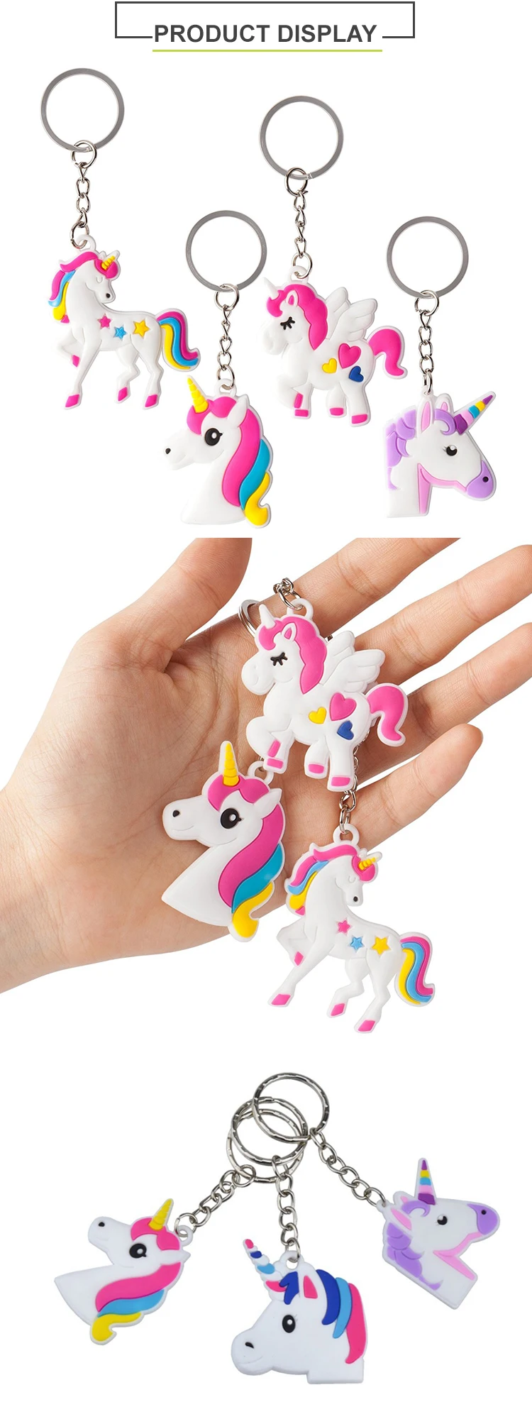 unicorn soft toy keychain