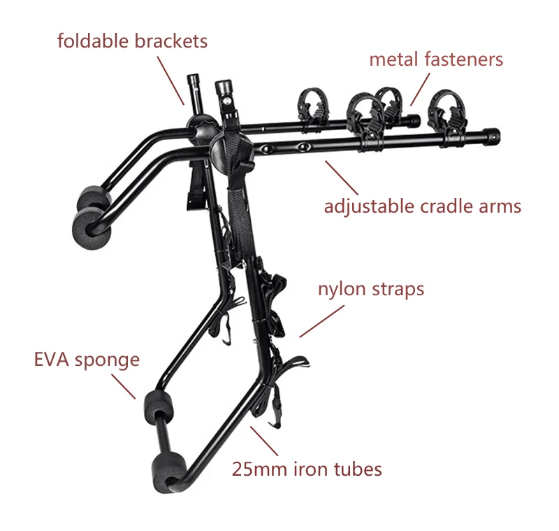 Car Rear Bicycle Carrier Bike Rack For Sedan Suv Trunk Mounted Buy