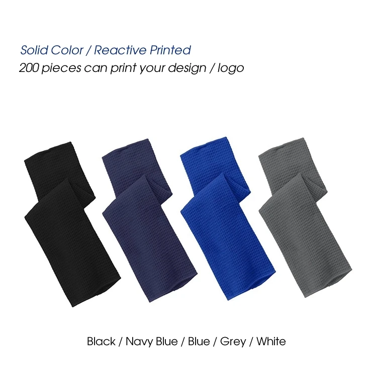 Manufacturer Printed Different Size Custom Super Absorbent Custom Logo Microfiber Waffle Golf Towel