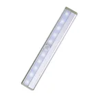 屋内モーションセンサー Led ナイト照明 10 Led ワイヤレスクローゼット 4 * AAA バッテリーテーブルキャビネット本棚ランプ