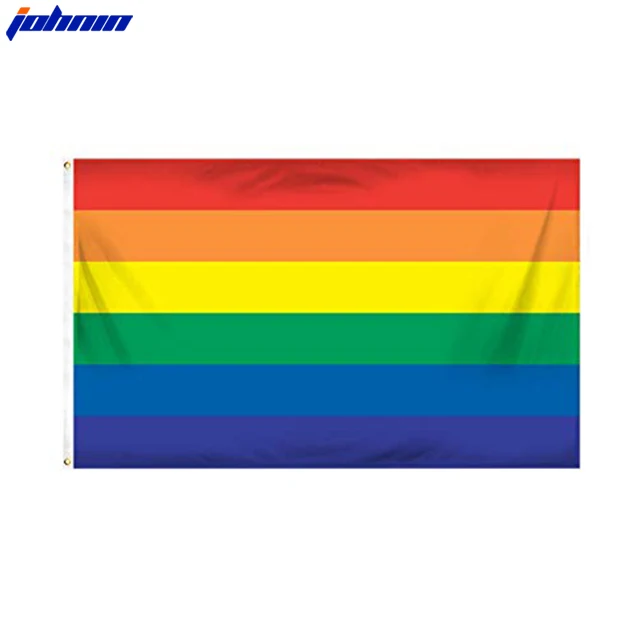 New 2x3 FT Rainbow Flag Polyester Flag Gay Pride Peace LGBT with Grommets 