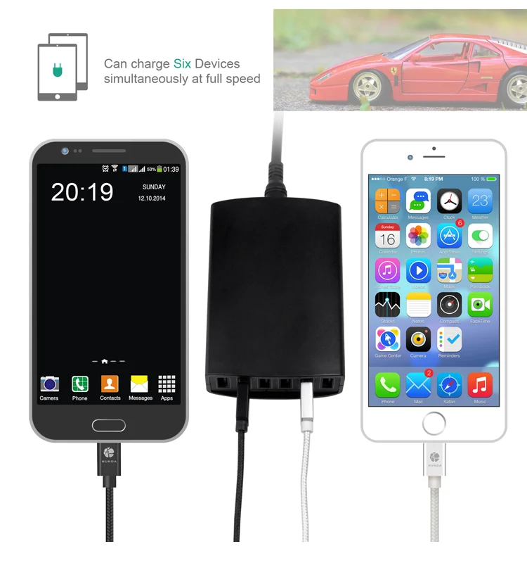 50w Mini 6 Port Usb Car Charger Fast Mobile Phone Promotion Multi Usb Car Charger Ce Rohs Buy