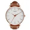 High Quality Top Grain Leather Custom Your Own Logo Big Dial Stainless Steel Watch