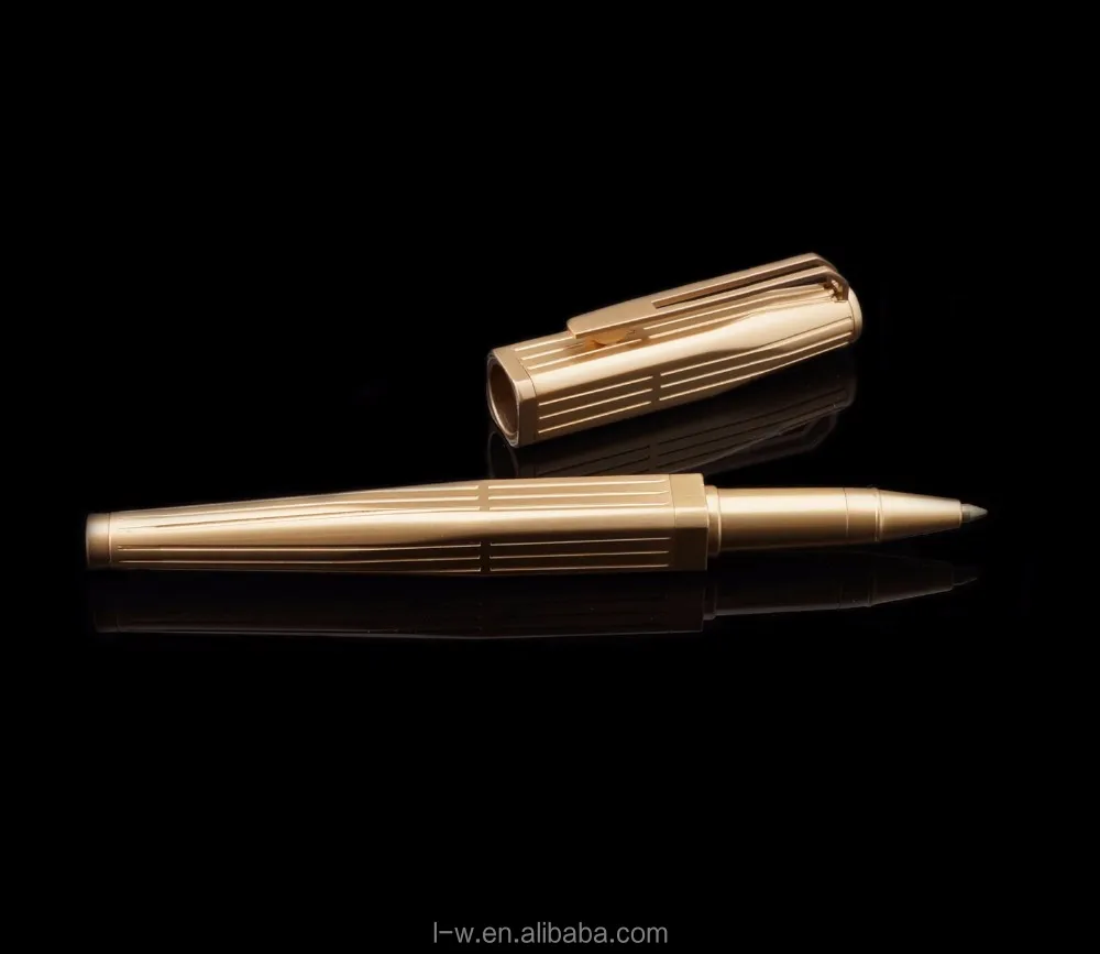 office & school metal alloy gold bulk refill carbon fiber pen