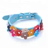 Low Price On Sale Adjustable Cross Pet Collar Bone & Good Quality Leather Dog Collar Mediums Large Dog Collars