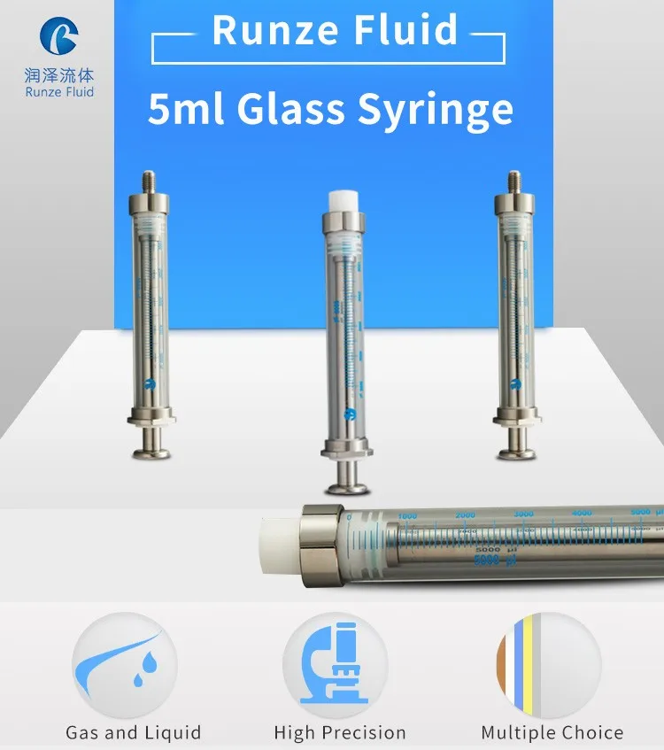 Reusable 5ml Airtight Syringe For Lab Chemical Analysis Buy Reusable