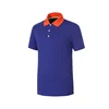 custom short sleeve men uniform polo golf shirt with double layers collar polo shirt color contrast 100 polyester golf shirts