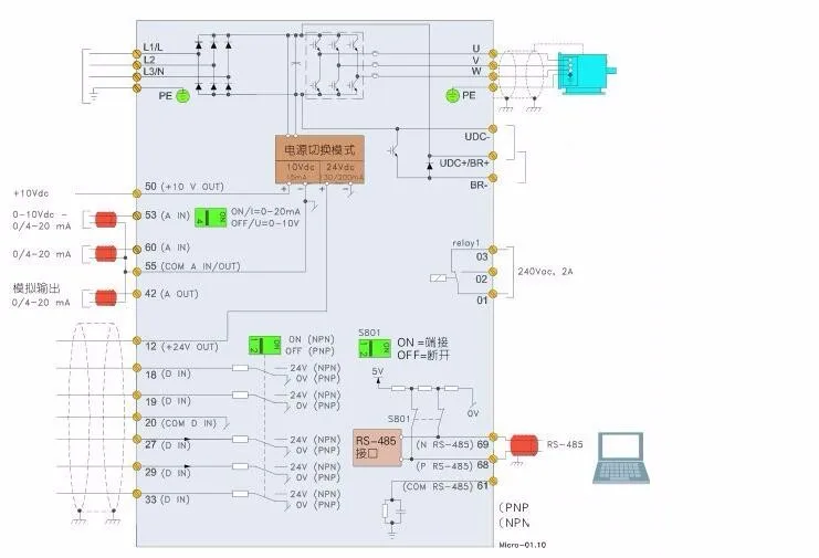 Схема подключения частотника vlt micro drive