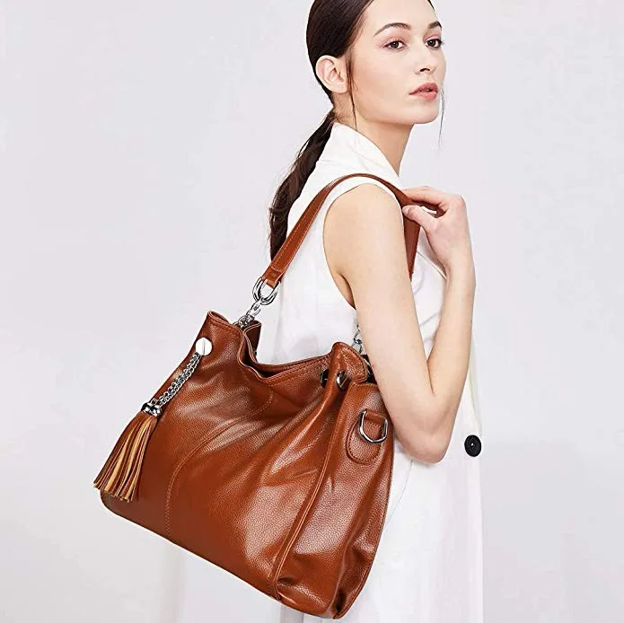 Custom Women Top Handle Satchel Pu Leather Shoulder Handbags Tote Purse ...