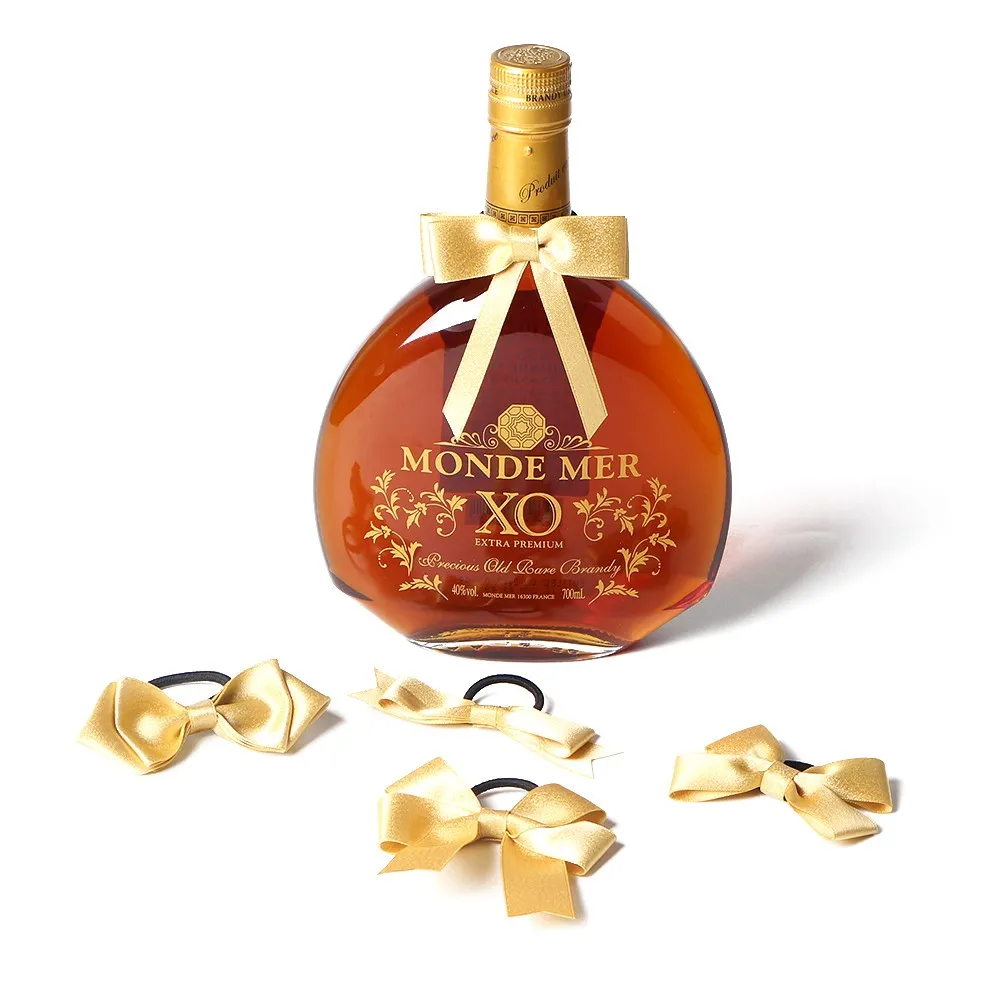 Custom Wine Bottle Ribbon Decorations Bow Tie With Elastic Loop Buy