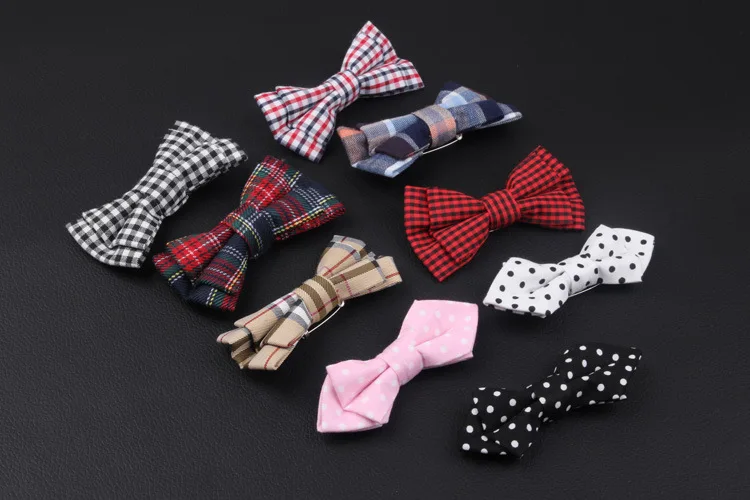 Fashion Cute Child bow ties Student Ties classic British style Grid children Necktie Collar Clothes 10