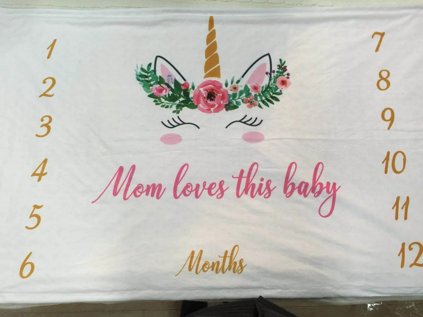 Wholesale Personalized Custom Baby Monthly Milestone Fleece Blanket