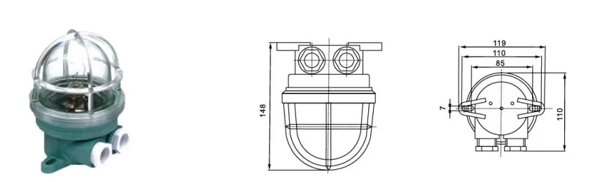 CXH8-2 24V 15WMarine navigationAnchor lightB15d anchor lamp fixture