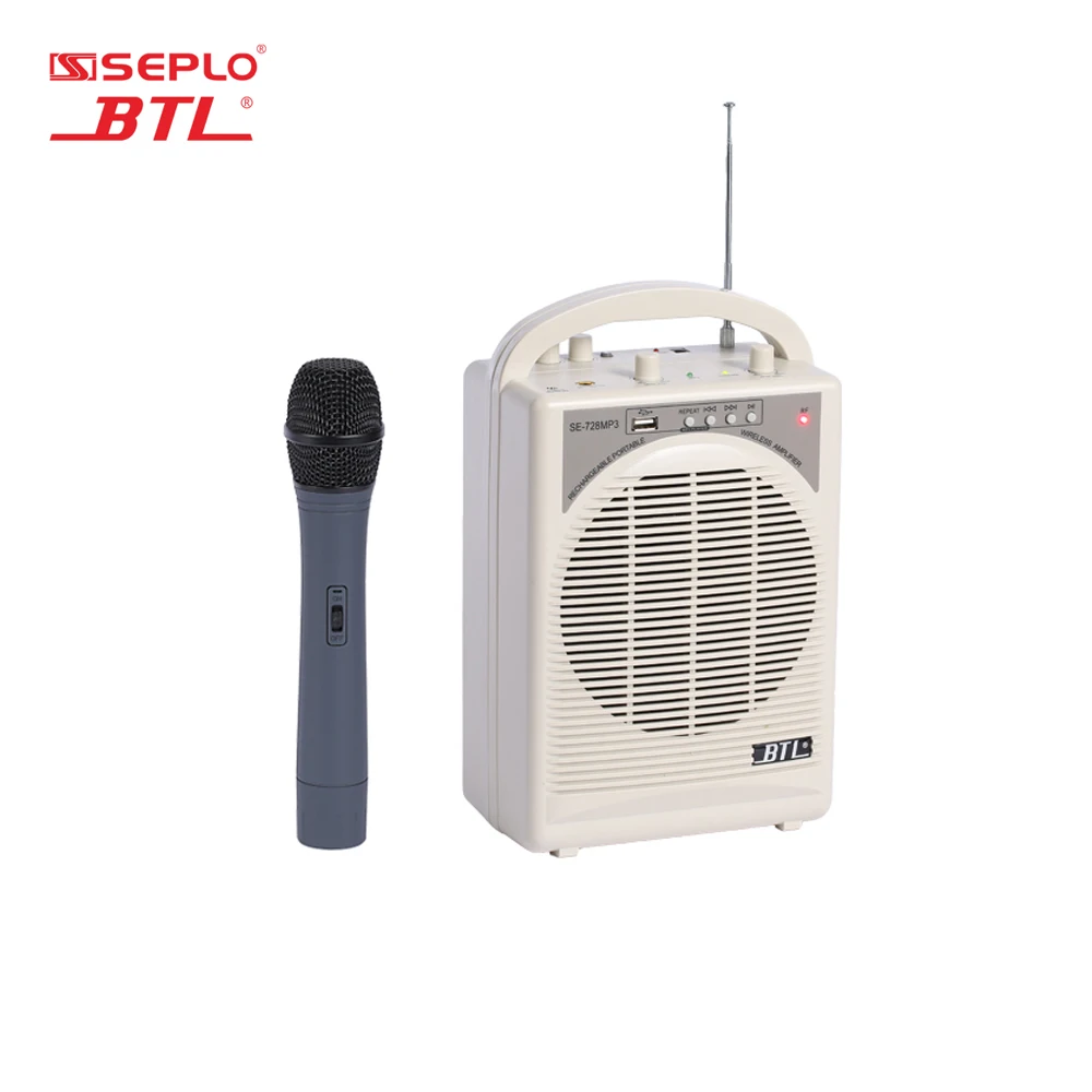 portable amplifier with wireless microphone