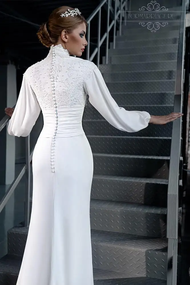 long sleeve bodycon wedding dress