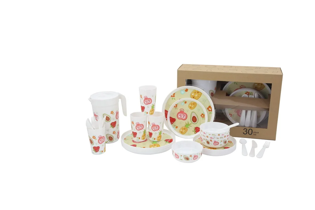 Haixing plastic Camping Pinic Portable Cutlery set with fork knife spoon bowl cup plate dinnerware