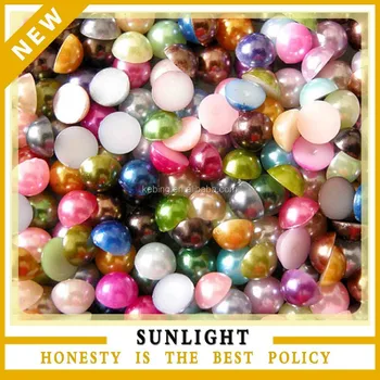 Fashion Bulk Acrylic Plastic Half Pearl Beads For Decorating Buy