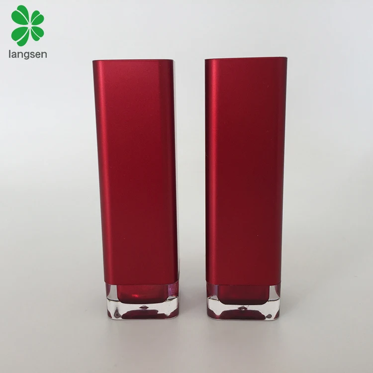 Luxury plastic suqare shaped lipstick tubes