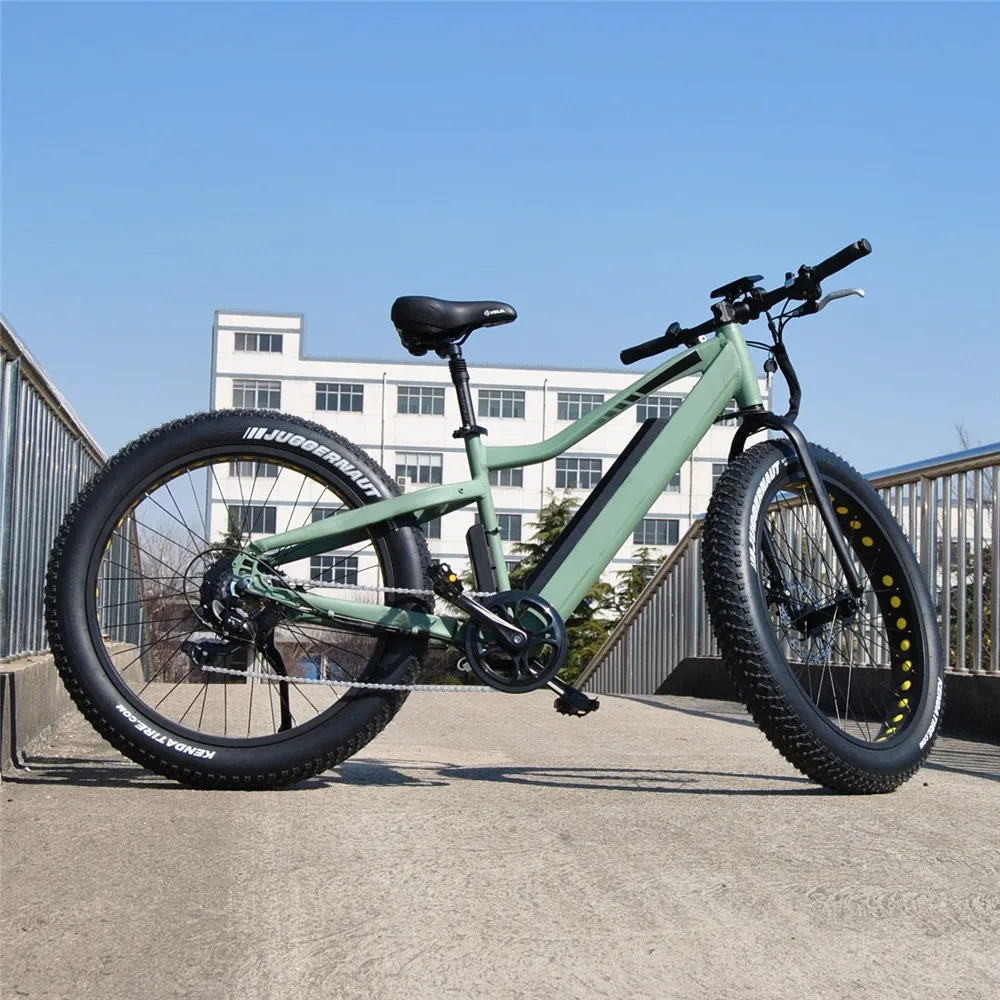 2017 new 48v 500w fat tire electric mountain bike with hidden