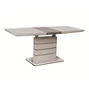 modern design home furniture high gloss painting MDF and tempered glass top extension dining table sets and chairs